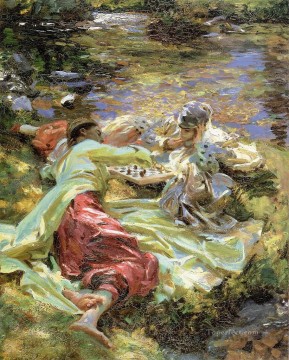 The Chess Game John Singer Sargent Oil Paintings